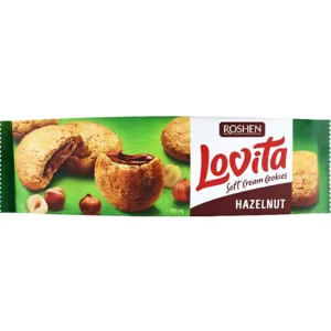 کوکی لاویتا روشن با مغز کرم فندق Roshen Lovita Hazelnut وزن ۱۲۷ گرم