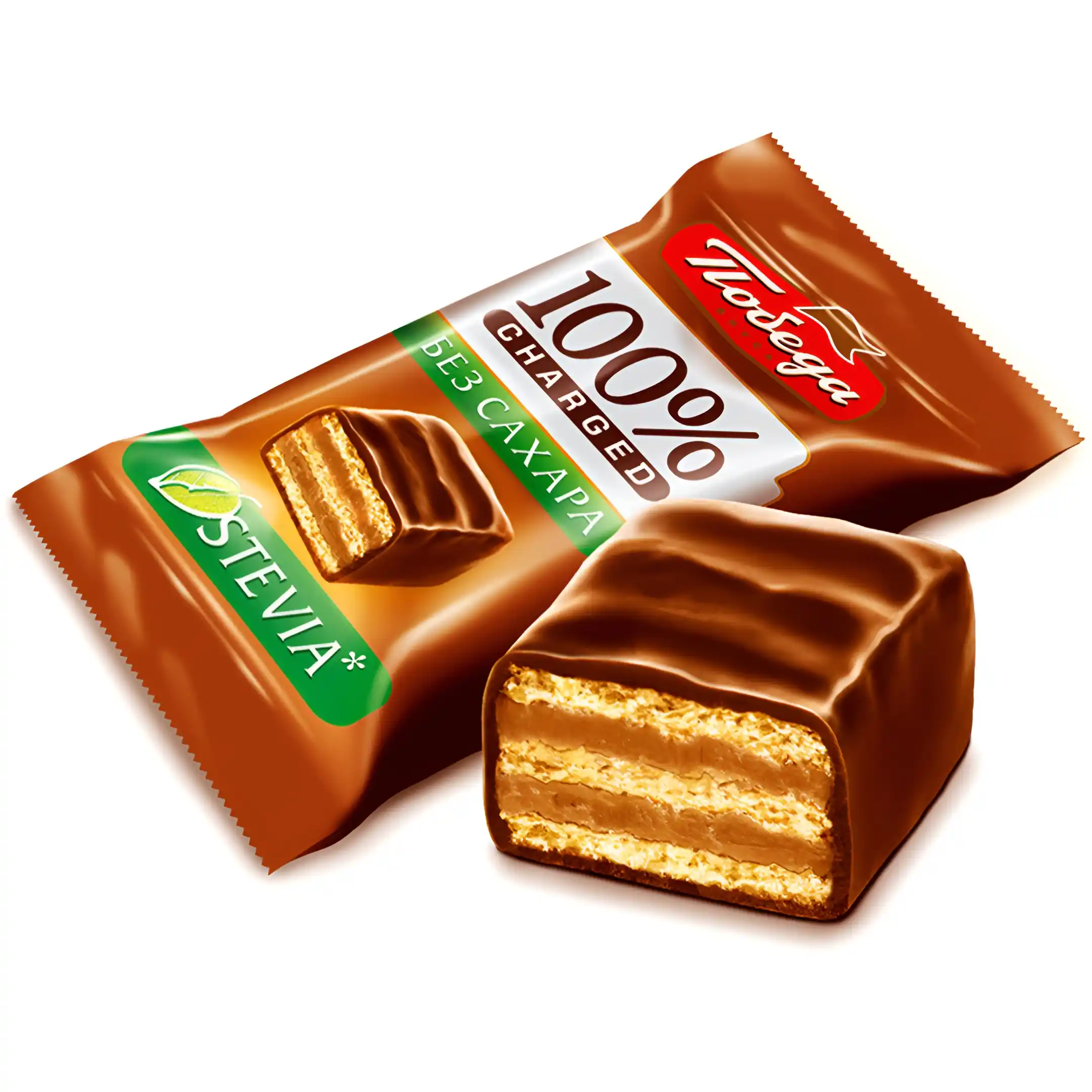 ویفر بدون قند چارجد پوبدا با روکش شکلات...