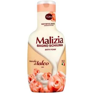 فوم شست و شو بدن مالیزیا حاوی رایحه تالک (پودر بچه) Malizia Nuvola di Talco Bath Foam حجم 1000 میل