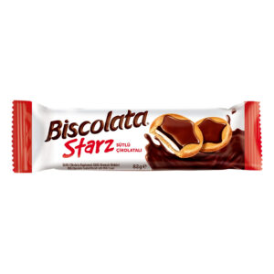 بیسکوییت شیری شکلاتی بیسکولاتا استارز Biscolata Starz وزن 82 گرم
