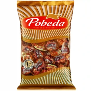 شکلات ترافل پوبدا آماره با مغز کارامل کرانچی Pubeda Amare وزن 1000 گرم