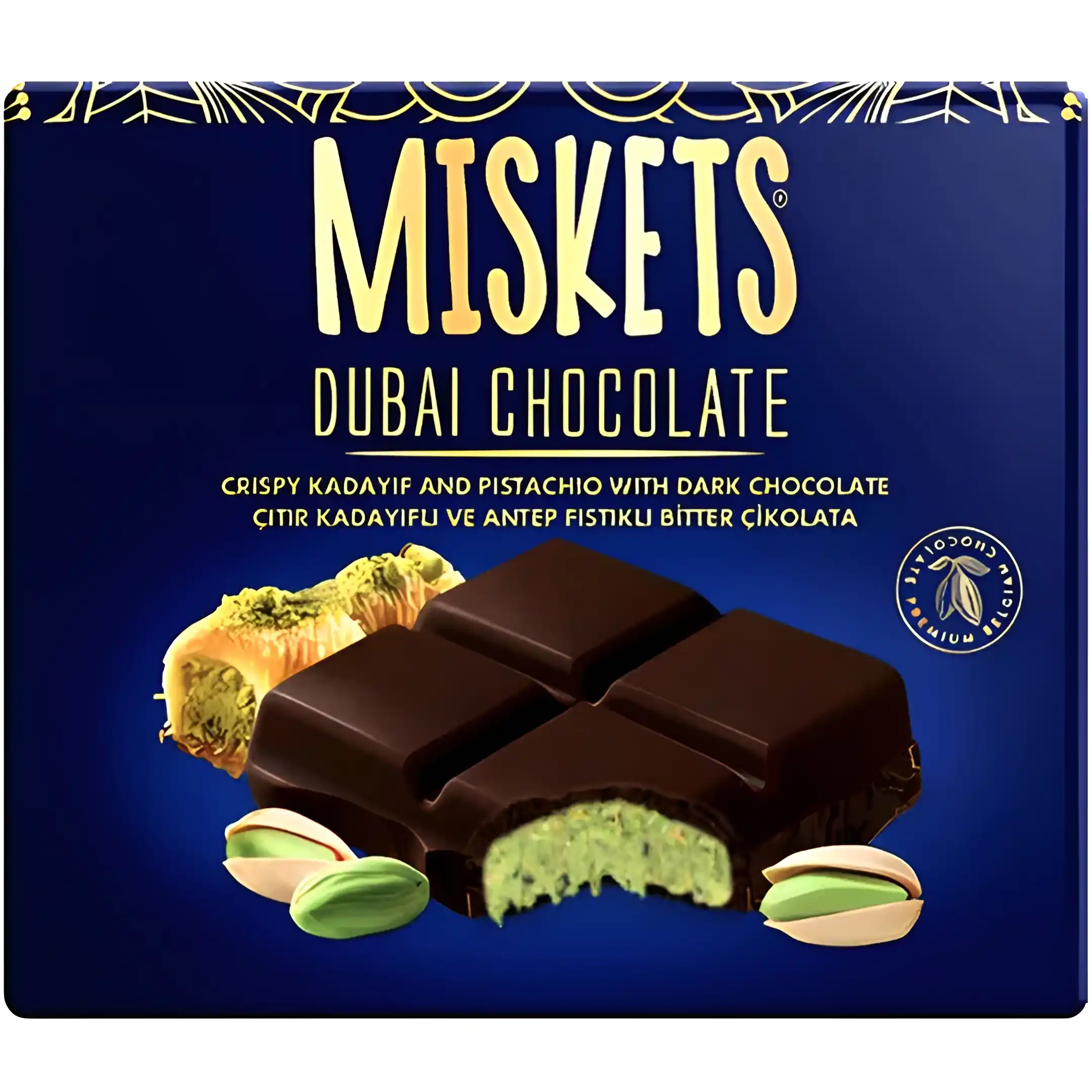 شکلات تلخ دبی میسکتز پسته کادایف Miskets وزن...