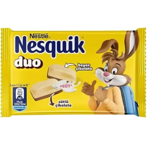 شکلات نسکوئیک با شکلات شیری و سفید Nesquik Duo Tablet Cikolata وزن 70 گرم