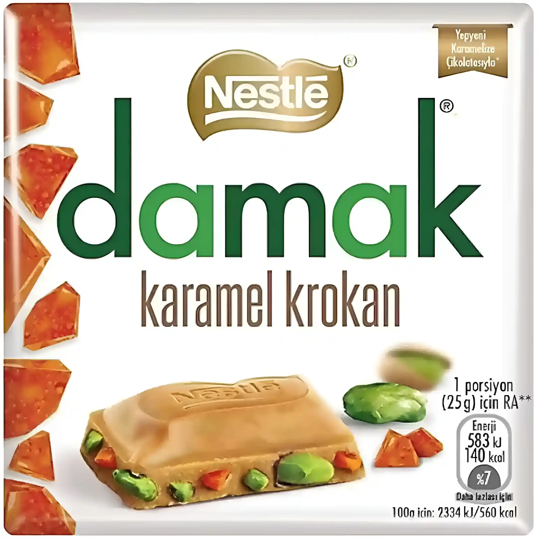 شکلات سفید نستله داماک پسته کارامل Nestle Damak...