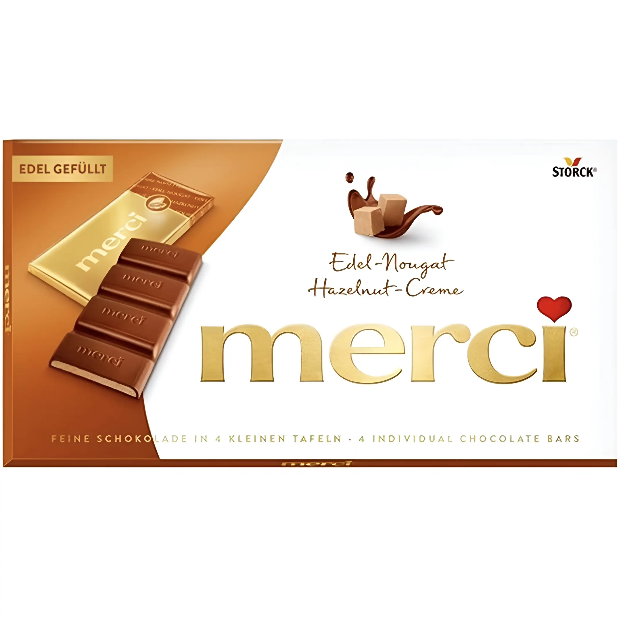 شکلات مرسی کرم فندق خامه Merci وزن 100...