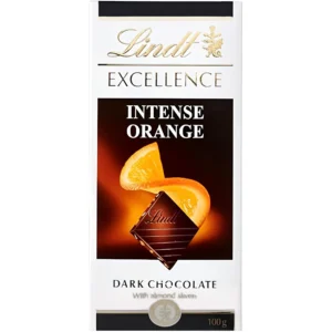 شکلات تلخ لینت با طعم پرتقال Lindt Excellence Intense Orange وزن 100 گرم