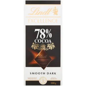 شکلات تلخ لینت با کرم کاکائو 78% Lindt Excellence Smooth Dark وزن 100 گرم