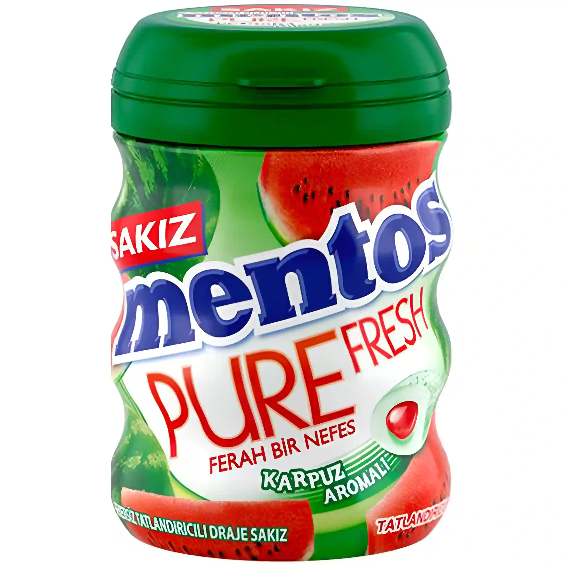 آدامس مغزدار بدون قند منتوس با طعم هندوانه...