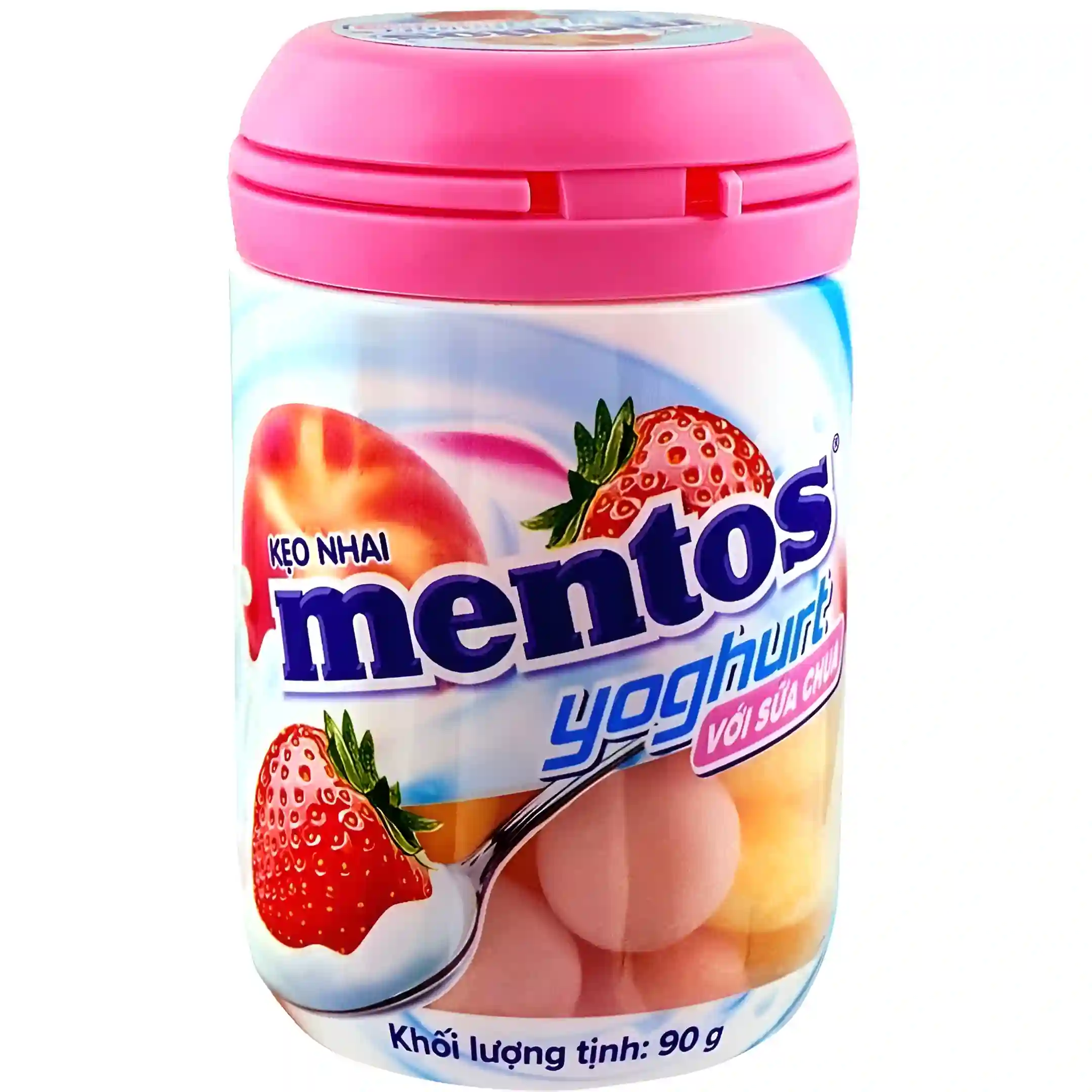 آبنبات دراژه منتوس توت فرنگی ماست Mentos وزن...