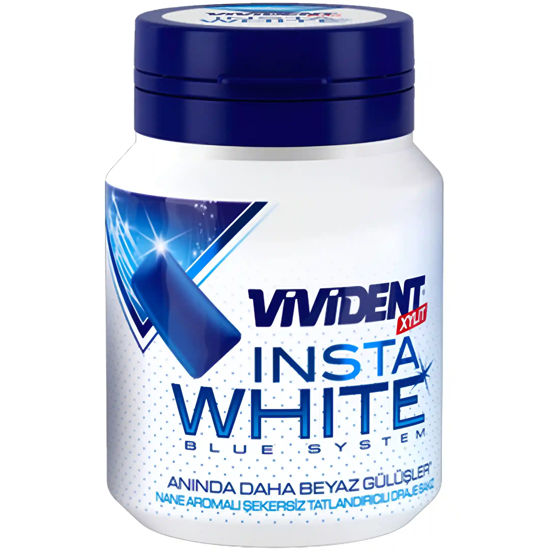 آدامس بدون شکر اینستا وایت ویویدنت با طعم نعنا Vivident Insta White وزن 63 گرم