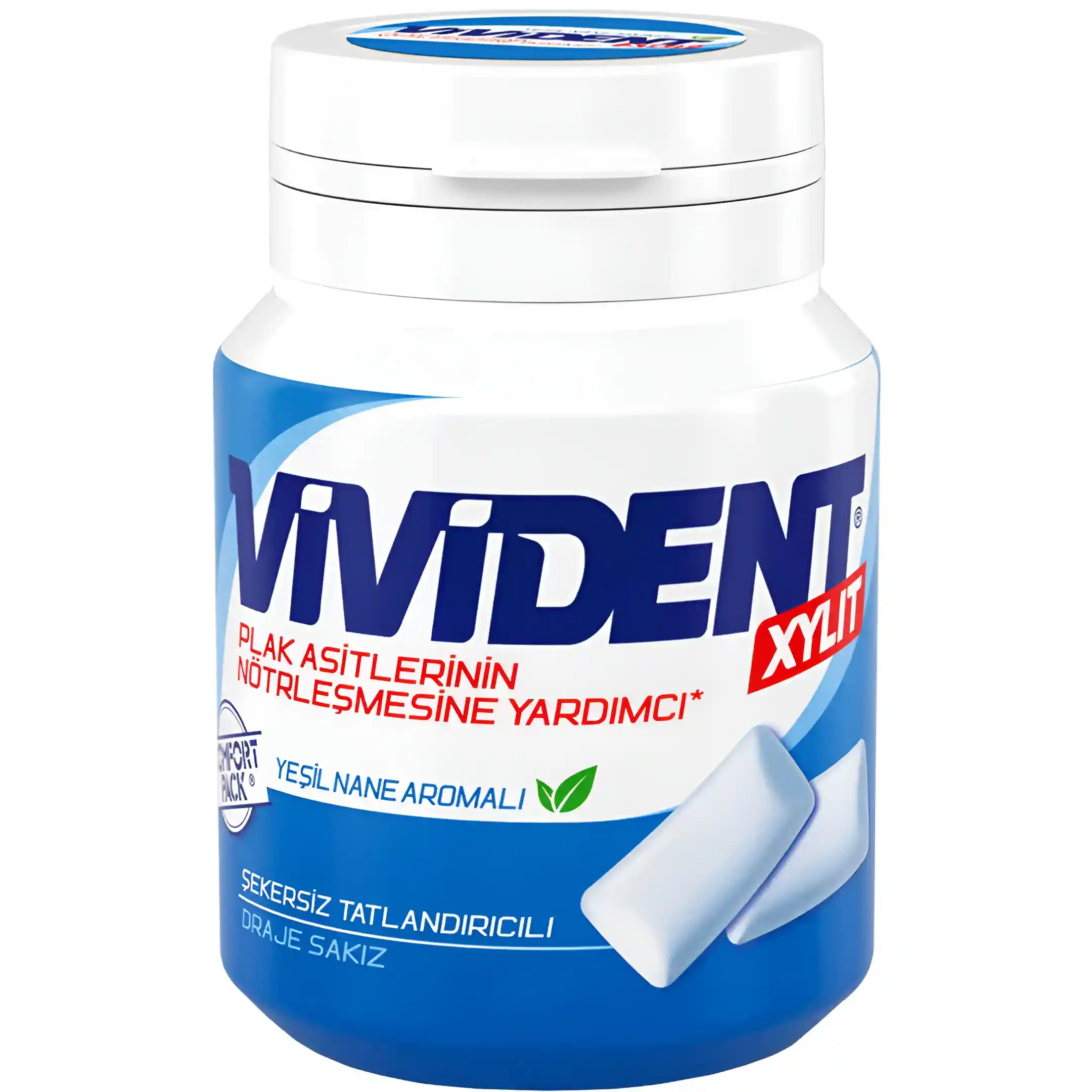 آدامس ضد پلاک دندان ویویدنت با طعم نعنا Vivident وزن ۶۷ گرم