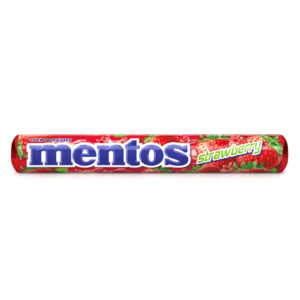 آبنبات با طعم توت فرنگی منتوس Mentos Strawberry وزن 37 گرم