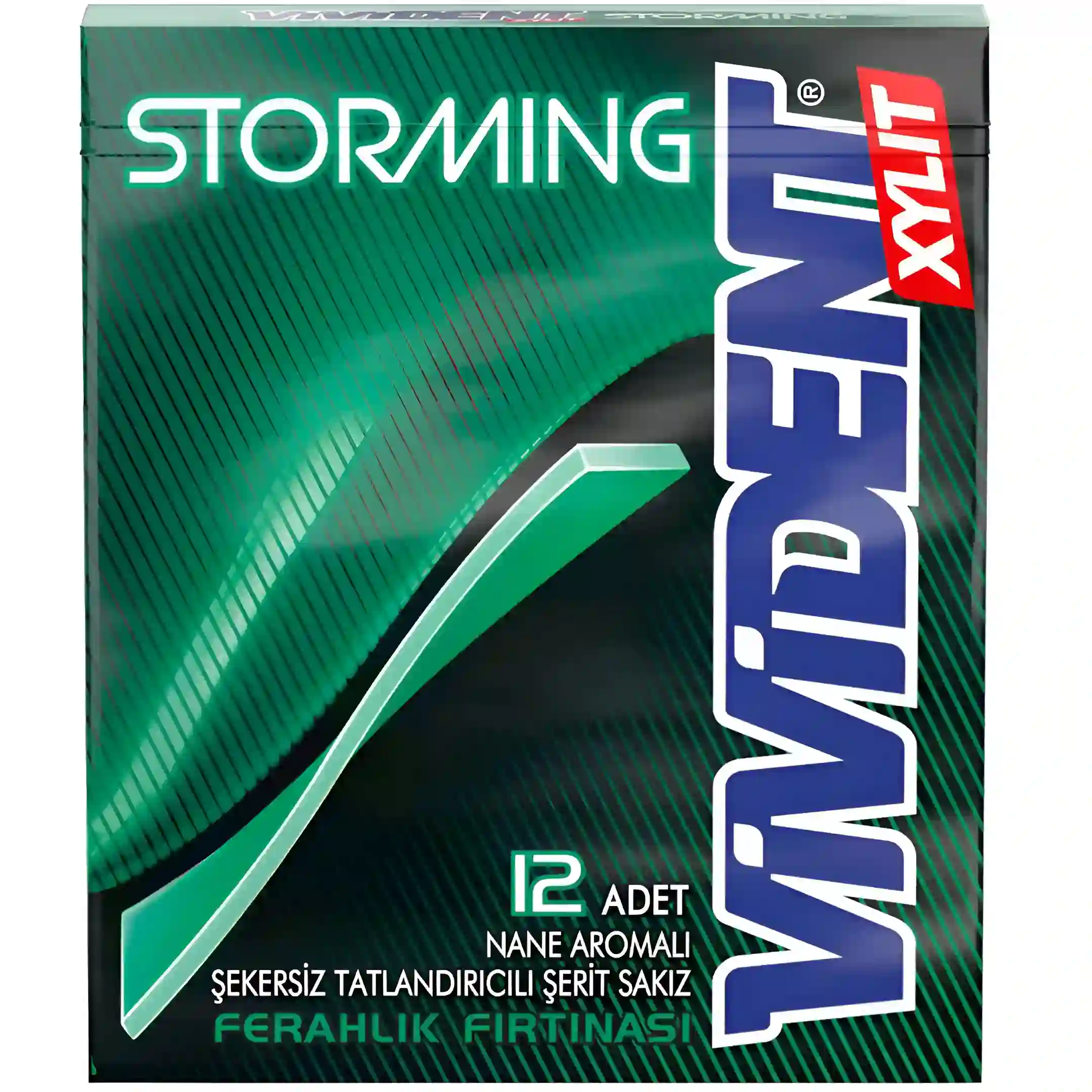 آدامس بدون شکر استورمینگ ویویدنت با طعم نعنا بسته 12 عددی Vivident Storming وزن 33 گرم