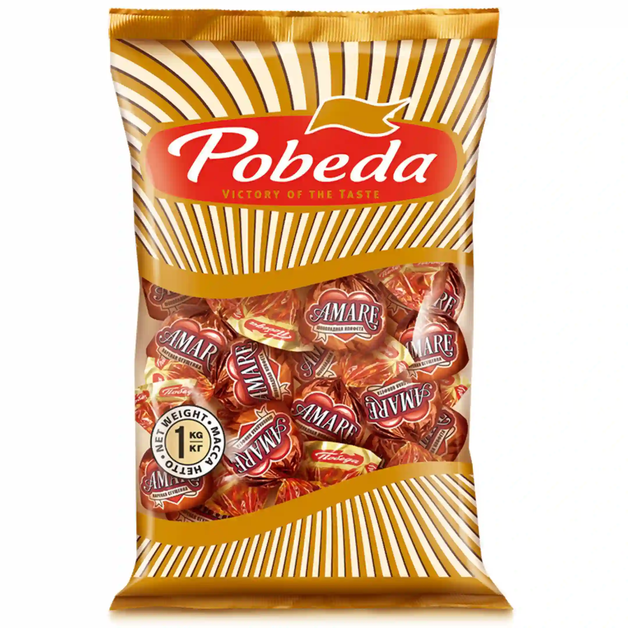 شکلات ترافل آماره پوبدا با مغز خامه شیری و خرده های کارامل Pubeda Amare بسته 1 کیلویی