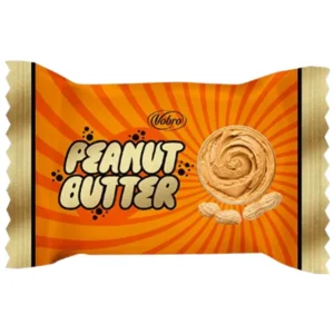 شکلات وبرو با مغز کره بادام زمینی و روکش کرم کارامل Vobro Peanut Butter بسته 1 کیلویی