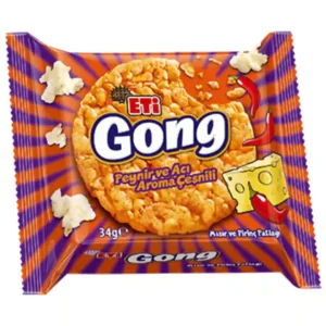 کیک ذرت و برنج با طعم پنیر و چاشنی تند اتی گونگ Eti Gong Peynir ve Acı Aroma وزن 34 گرم