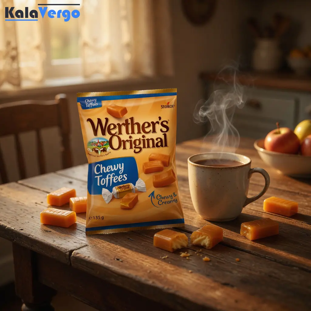 تافی جویدنی کاراملی وردرز اورجینال Werther's Original Chewy Caramels وزن ۱۳۵ گرم