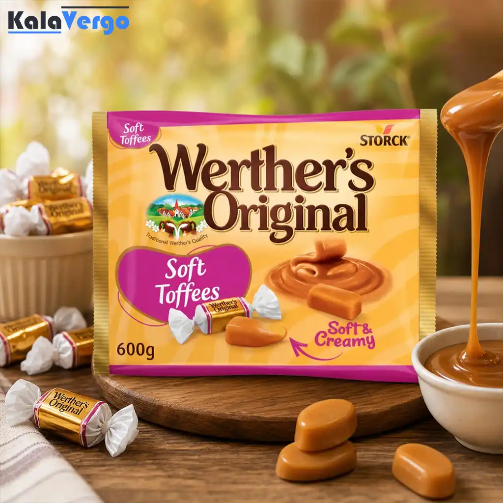 تافی نرم کاراملی وردرز اورجینال Werther's Original Soft Toffees وزن 600 گرم