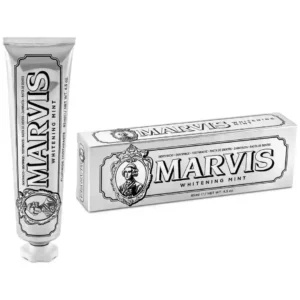 خمیر دندان سفید کننده و ضد پوسیدگی مارویس با عصاره نعناع و زایلیتول Marvis Whitening Mint Toothpaste With Xylitol حجم 85 میل