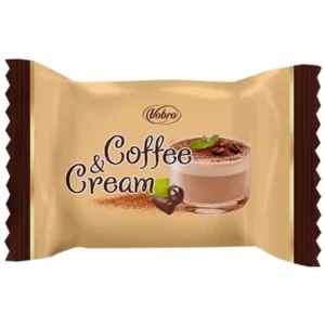 شکلات وبرو با مغز کرم قهوه و خامه و روکش کرم کارامل Vobro Coffee & Cream بسته 1 کیلویی