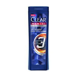 شامپو مو سه در یک مردانه کلیر CLEAR VOLUME & STRENGHT حجم 400 میلی لیتر
