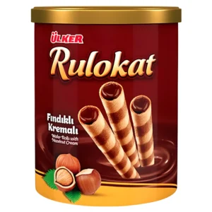 ویفر رولی شکلاتی فندقی اولکر Ulker Rulokat Findikli Kremali وزن 170 گرم