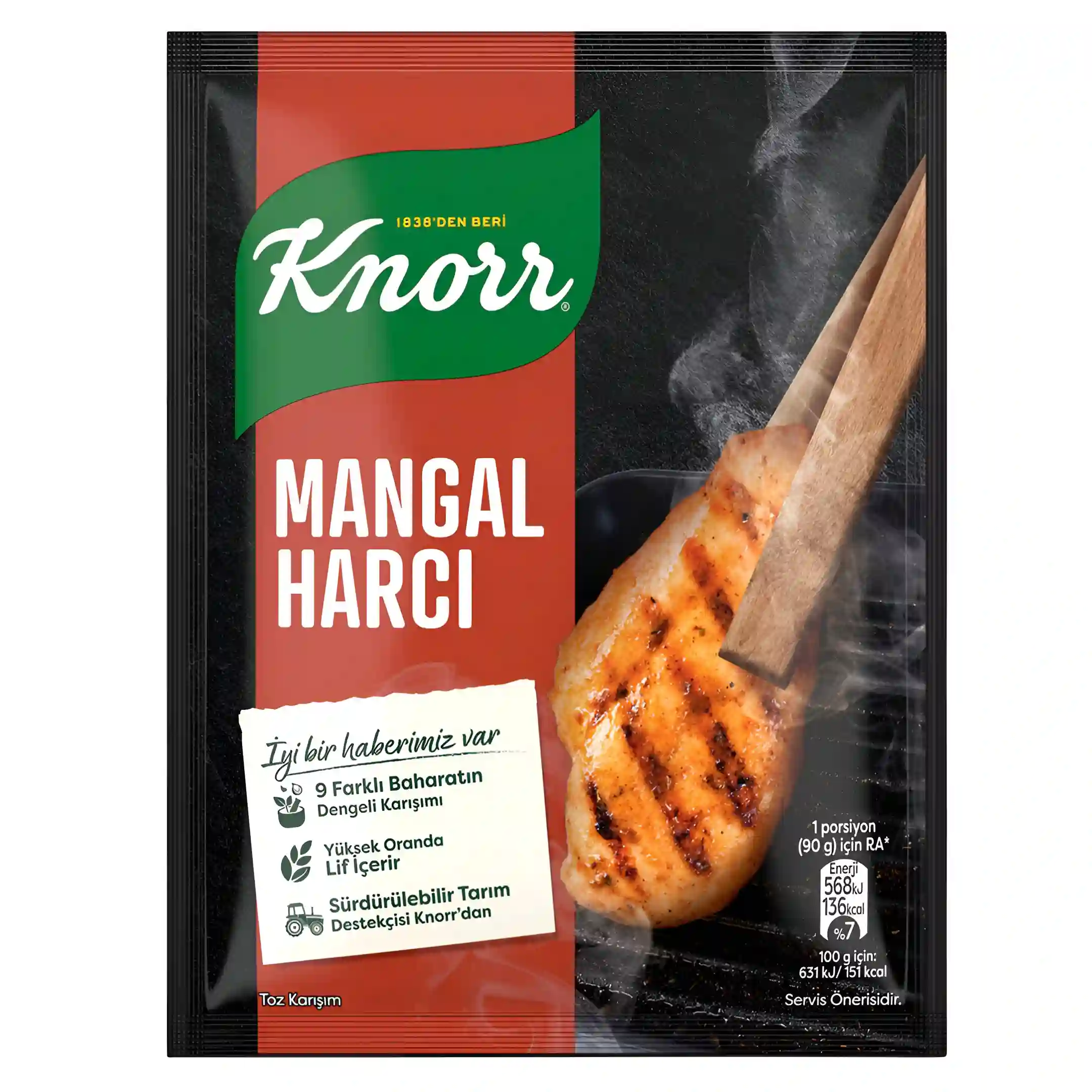 چاشنی ادویه کبابی و باربیکیو مرغ کنور Knorr...