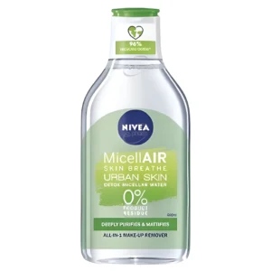 میسلار واتر آرایش پاک کن نیوآ حاوی عصاره گیاهی برگ چای سبز NIVEA URBAN SKIN DETOX حجم 400 میل