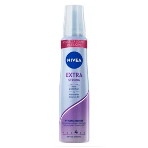 موس مو حالت دهنده و براق کننده نیوآ حاوی ویتامین B3 و پانتنول Nivea Extra Strong حجم 150 میل