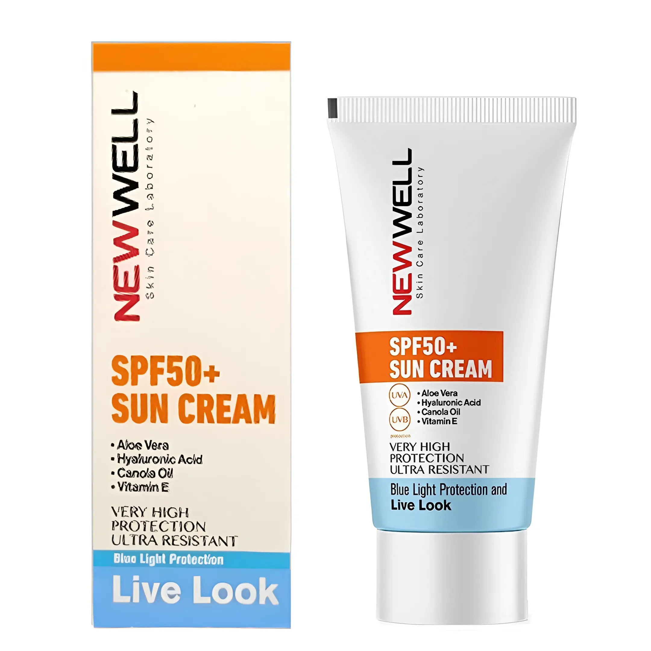 کرم ضد آفتاب بی رنگ SPF+50 نیوول مناسب...