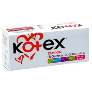تامپون کوتکس مدل سوپر با قدرت جذب 4 قطره Kotex Tampon Super بسته 16 عددی