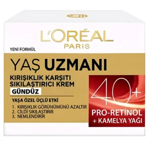 کرم شب ضد چروک و سفت کننده بالای 40 سال لورئال L'Oréal Yas Uzmani حجم 50 میل