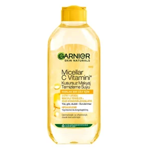 میسلار واتر آرایش پاک کن و روشن کننده صورت گارنیر حاوی ویتامین C مناسب انواع پوست Garnier Micellar C Vitamini حجم 400 میل