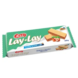 ویفر لی لی ناتی با کرم فندقی Nati Lay Lay Findiq Kremli Vafli وزن 300 گرم