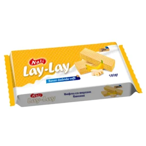 ویفر لی لی ناتی با کرم موزی Nati Lay Lay Banan Dadinda Vafli وزن 180 گرم