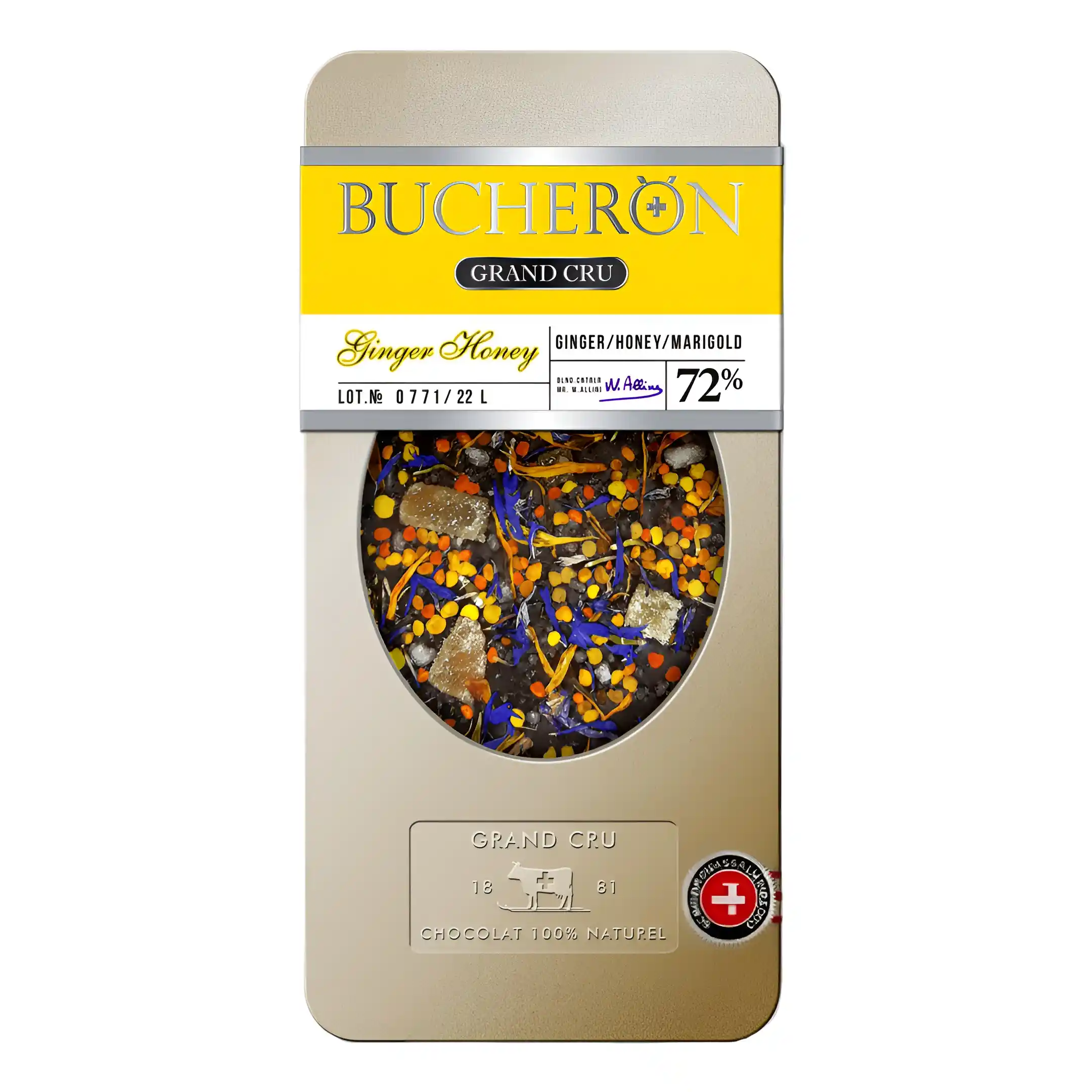 شکلات تلخ 72% بوچرون زنجبیل عسل همیشه بهار...