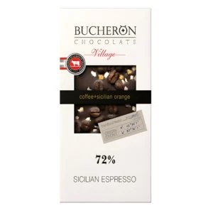 شکلات تلخ 72% بوچرون با طعم قهوه و پرتقال Bucheron Village وزن 100 گرم