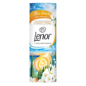 دانه خوشبوکننده لباس لنور با رایحه شکوفه‌ پرتقال و سرو ساحلی Lenor Orange Blossom & Coastal Cypress وزن 176 گرم