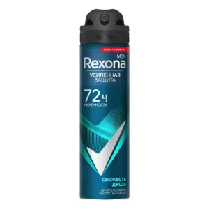 اسپری ضدتعریق مردانه روسی رکسونا با ماندگاری 72 ساعته Rexona Свежесть душа حجم 150 میل