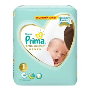 پوشک بچه ضد حساسیت پریما پمپرز سفید سایز 1 بسته 70 عددی Prima Pampers مناسب وزن های 2 تا 5 کیلوگرم