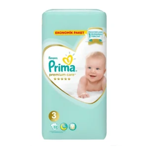 پوشک بچه ضد حساسیت پریما پمپرز سفید سایز 3 بسته 52 عددی Prima Pampers مناسب وزن های 4 تا 10 کیلوگرم