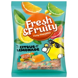 پاستیل پذیرایی مغزدار فرش اند فروتی واول با طعم لیمویی Wawel Fresh & Fruity Citrus Lemonade وزن 1000 گرم