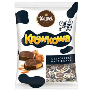 شکلات پذیرایی صدفی مغزدار واول با مغز کرم کارامل شیری Wawel Krowkowa وزن 1000 گرم