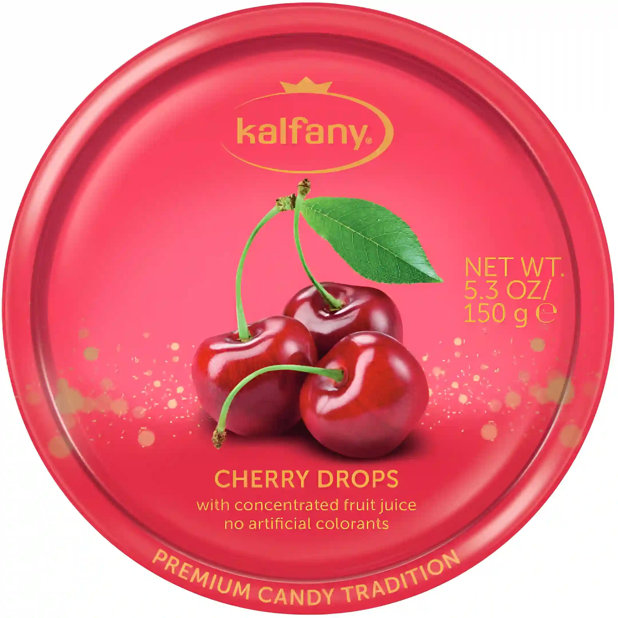 آبنبات کالفانی گیلاس Cherry Drops وزن 150 گرم