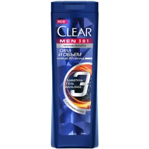 شامپو مو سه در یک مردانه کلیر CLEAR Volume & Strenght حجم 400 میل