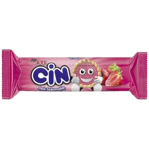 بیسکویت اتی جین با سس توت فرنگی Eti Cin وزن 114 گرم