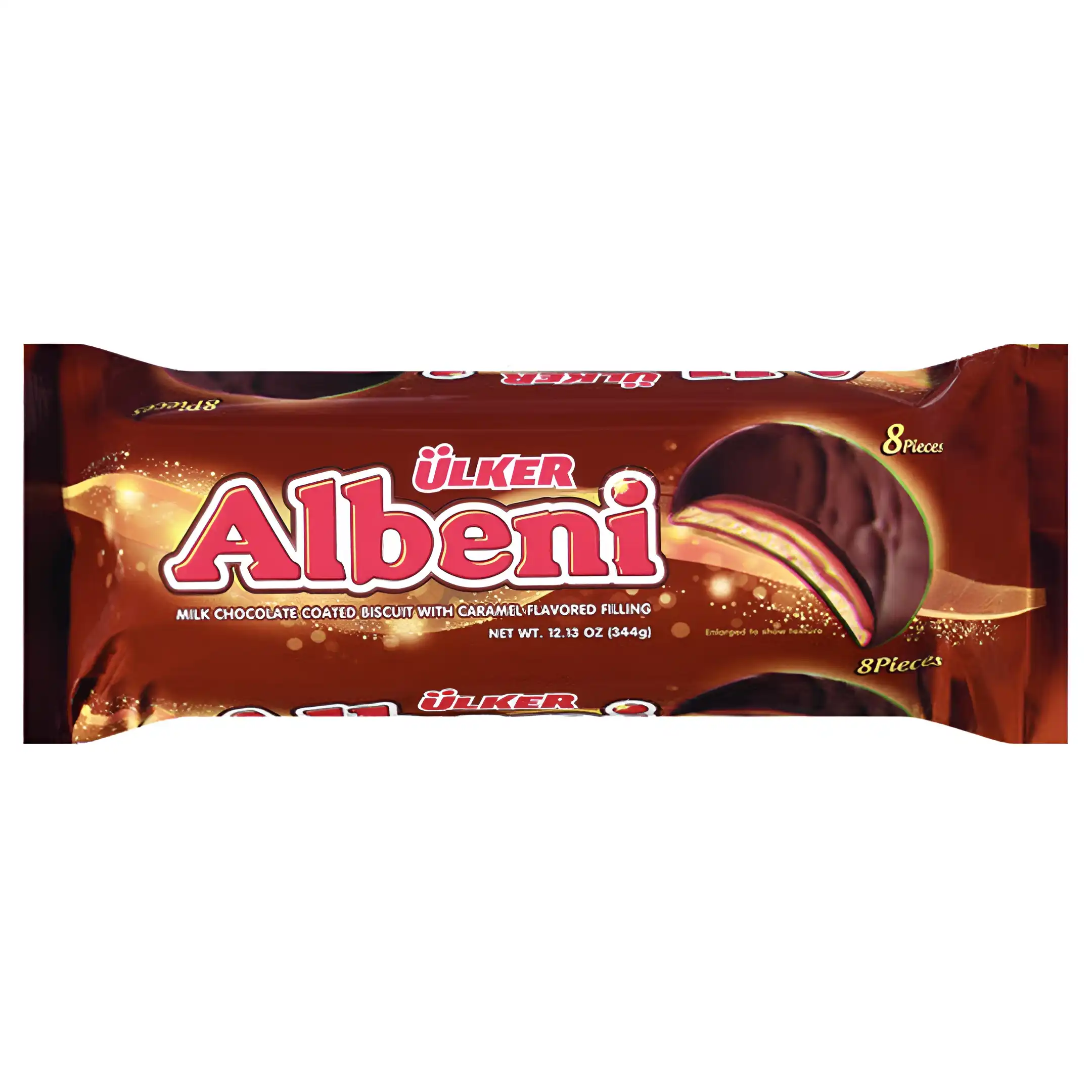 بیسکوییت شکلاتی آلبنی اولکر با مغز کرم کاراملی...