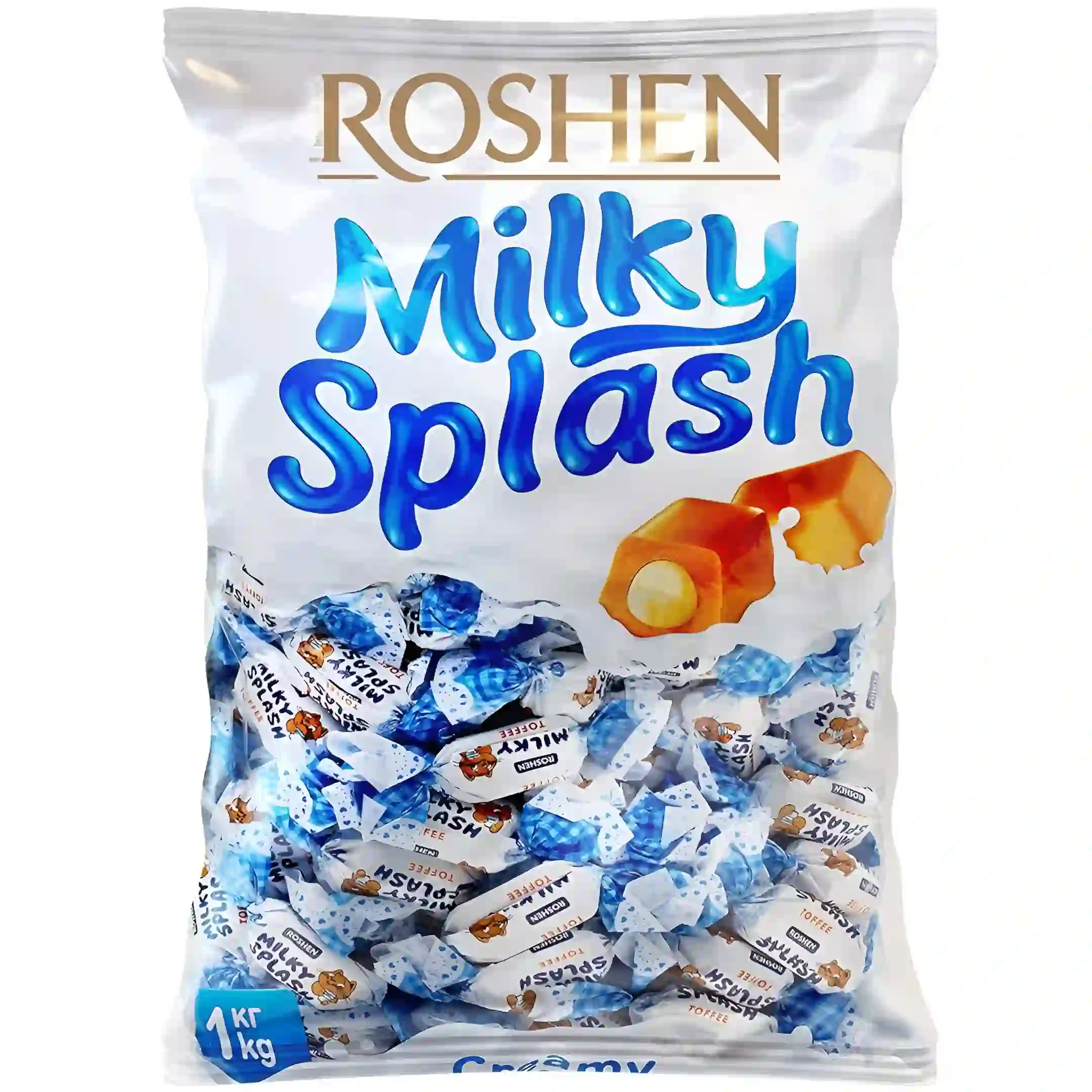 تافی میلکی اسپلش روشن با کرم شیری Roshen...