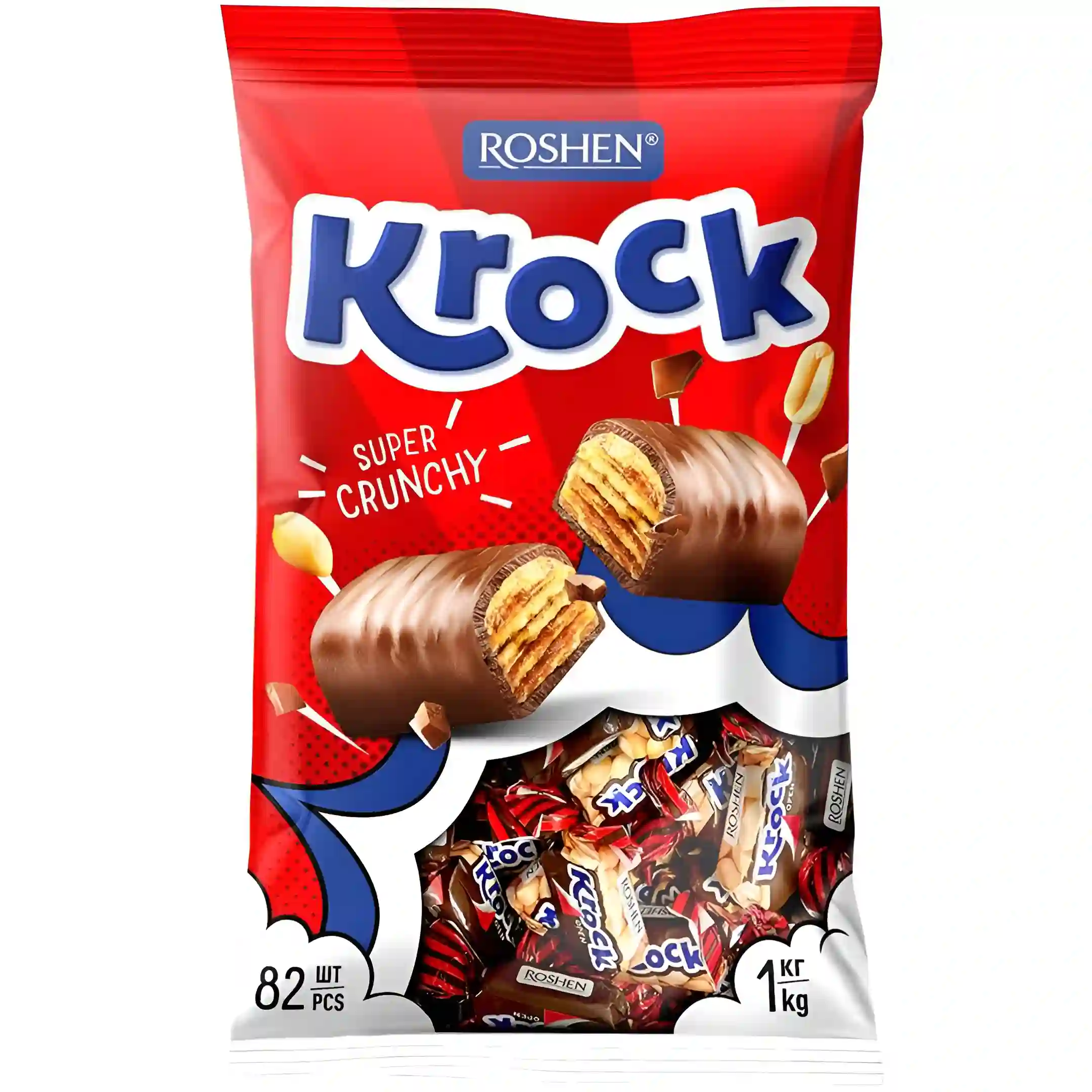 شکلات روشن کراک با مغز کرم بادام زمینی...