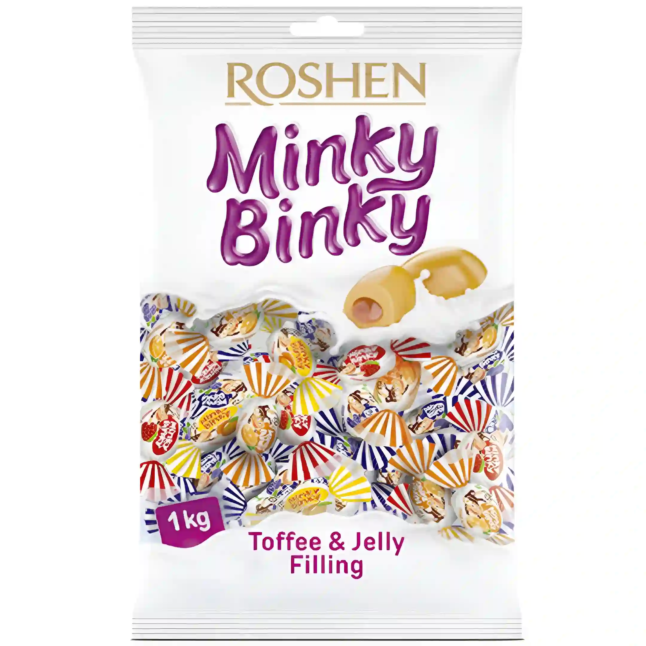 تافی مینکی بینکی روشن با کرم میوه ای...